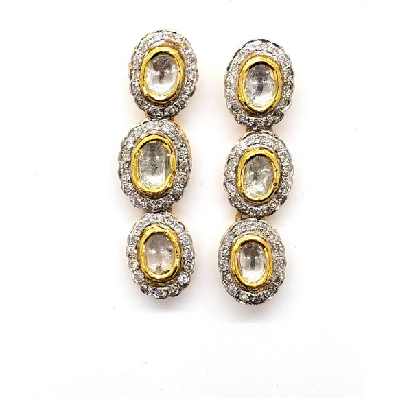 18kt Gold Fusion Diamond Earring - Picture 1 of 10